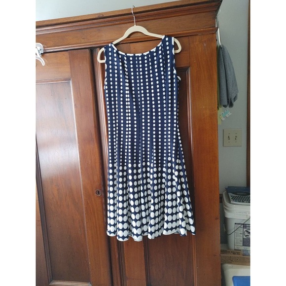 Haani navy blue polka dot dress Trendy Designer Graduated Dot Pattern - Picture 5 of 5